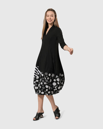 alembika-millennium-cocoon-dress-mix-v-neck-kleid-mit-taschen image 8