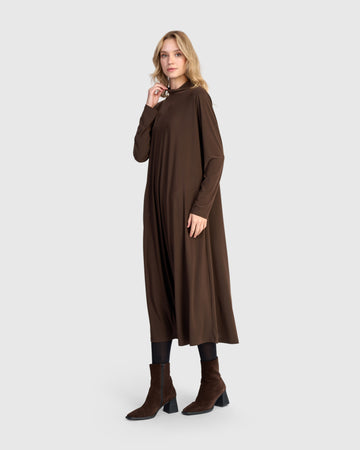 alembika-essential-slinky-a-line-dress-sepia-maxi-a-linien-kleid image 4
