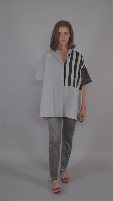 alembika-tao-trapeze-button-down-bluse-bars image 3