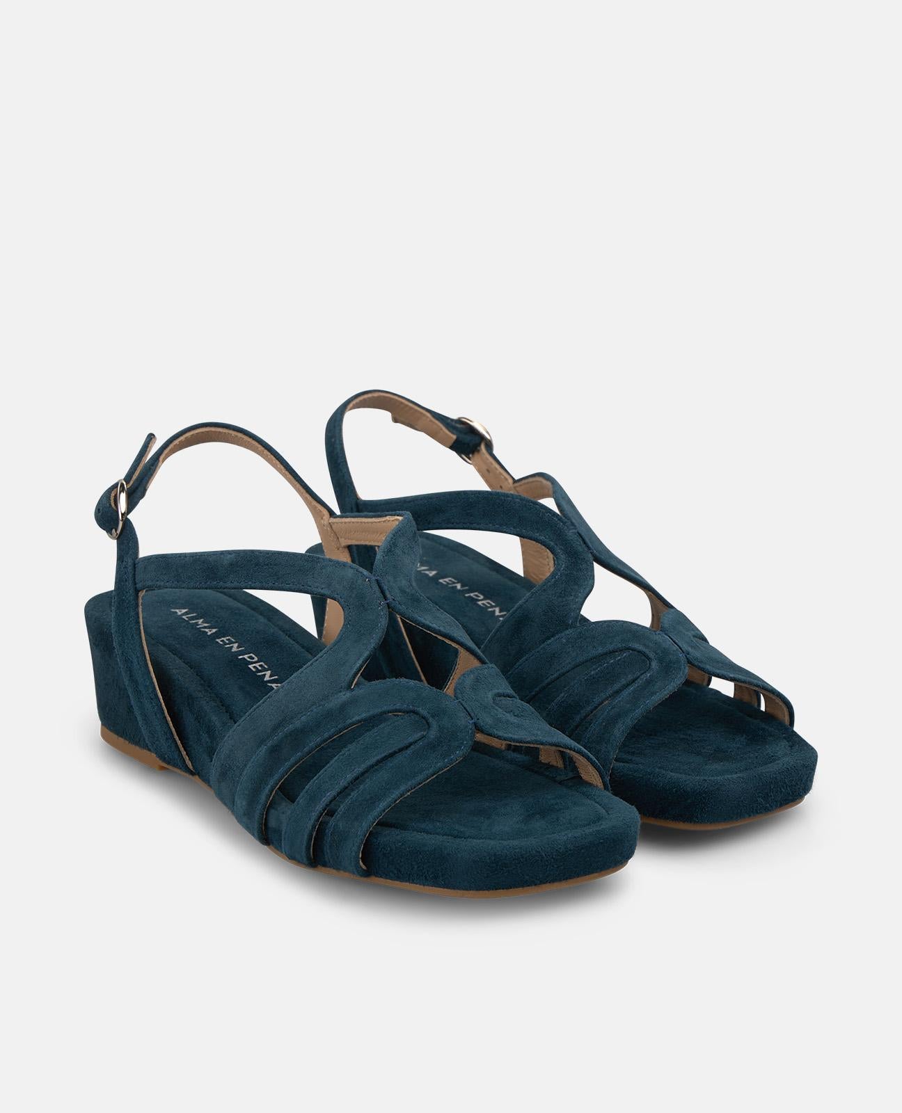alma-en-pena-basic-keilsandalen-blau image 2