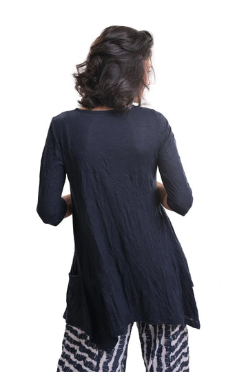 alembika-mara-crinkle-tunika-navy image 2