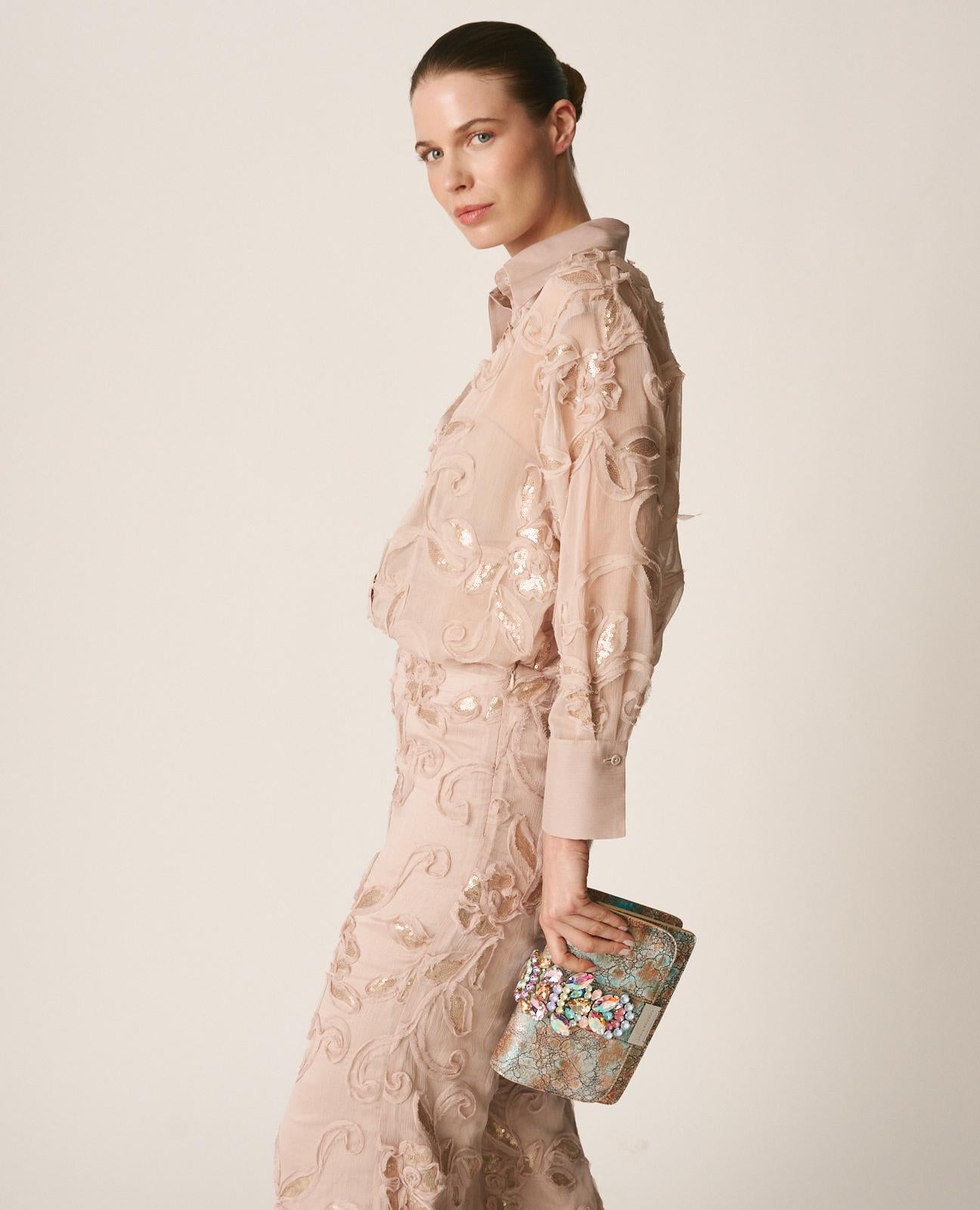 alma-en-pena-strass-clutch-t-rkis-leder-fiesta image 3