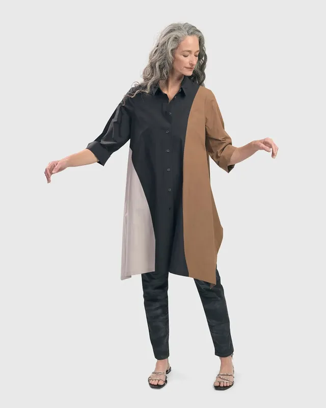 alembika-urban-trapeze-tunika-bluse-damen-multi-baumwolle image 1
