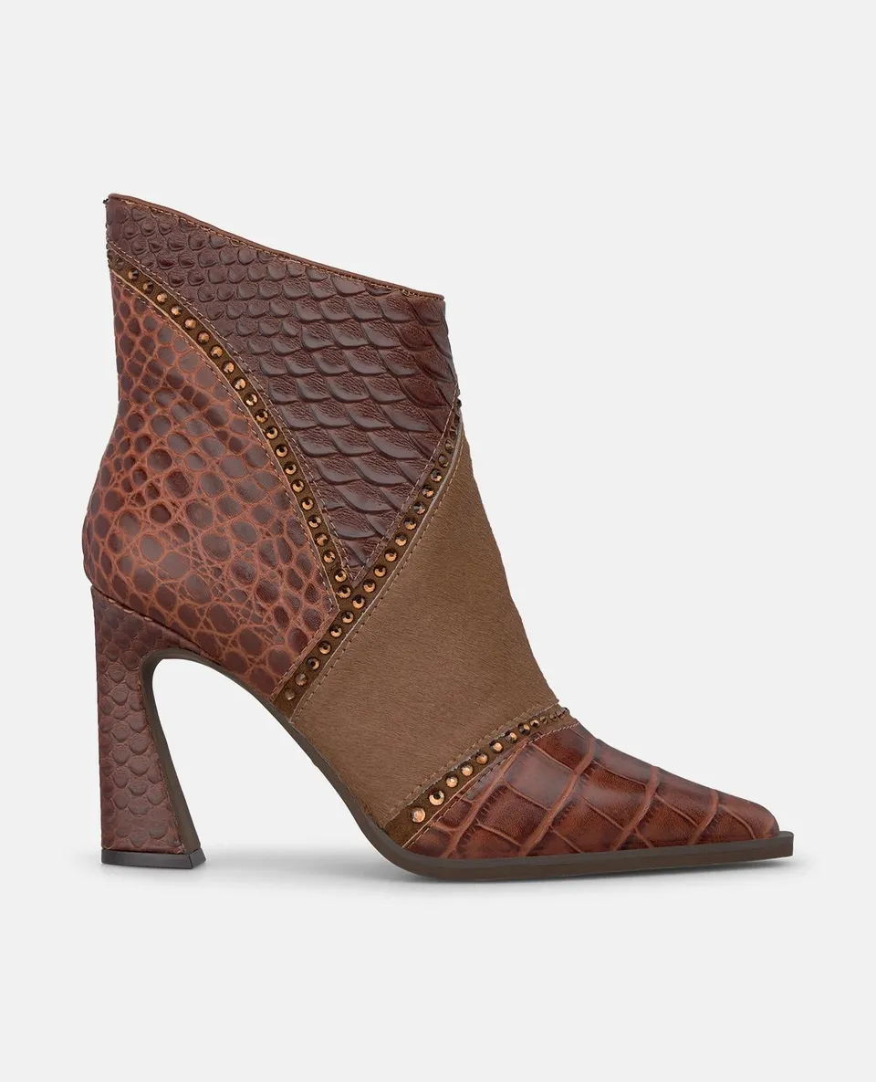 alma-en-pena-stiefelette-kroko-animalprint-9-cm-camel image 1