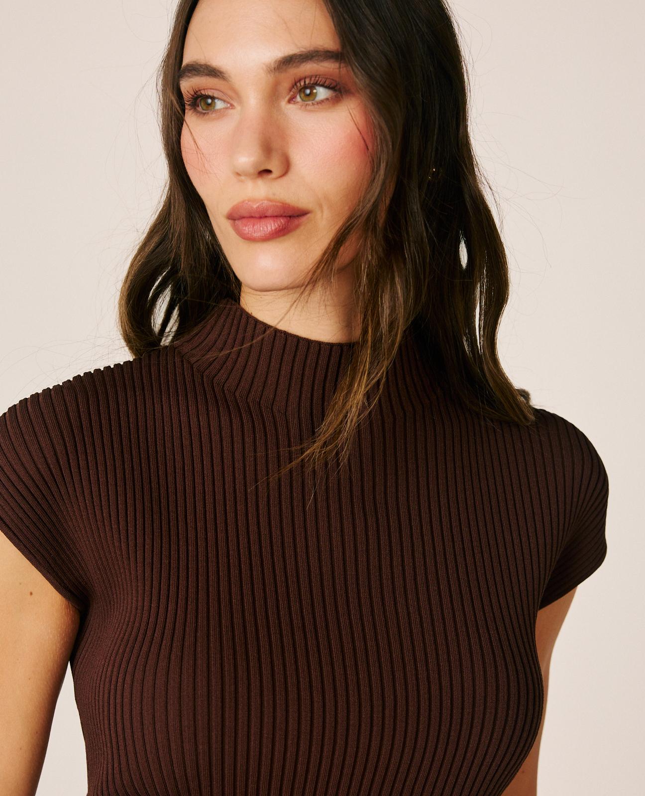alma-en-pena-alfa-64521-ripp-top-rmellos-braun-peplum image 3