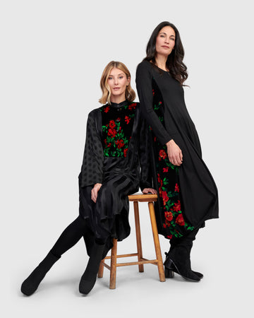 alembika-nocturne-crew-cocoon-kleid-roses image 8