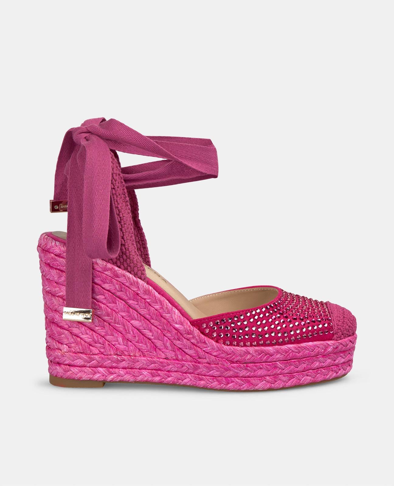 alma-en-pena-toe-wedge-keilsandale-fuchsia-9-8-cm-mit-strass image 1