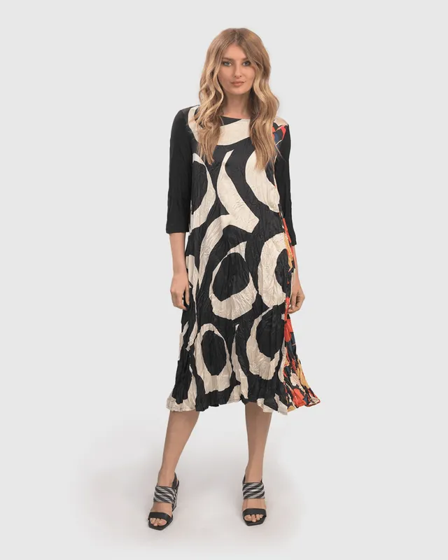 alembika-anca-pliss-kleid-cream image 1