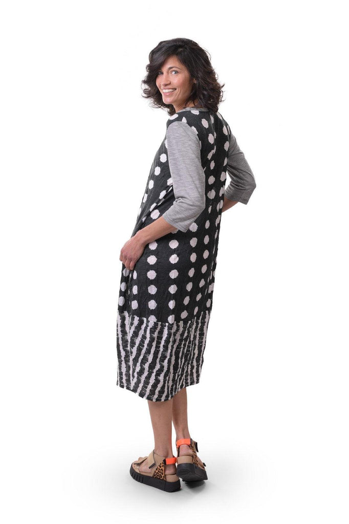 alembika-duet-crinkle-cocoon-kleid-charcoal image 1