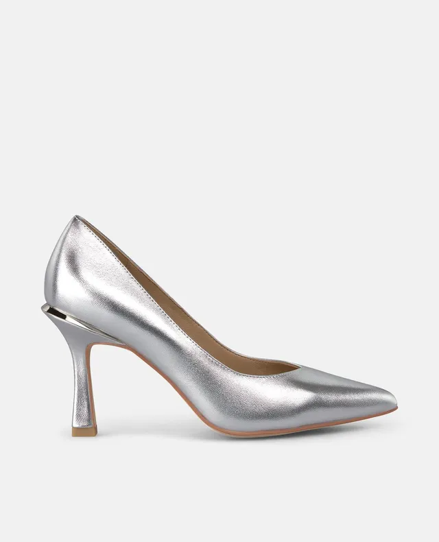 alma-en-pena-spitze-stiletto-pumps-silber-mit-9-cm-absatz image 1
