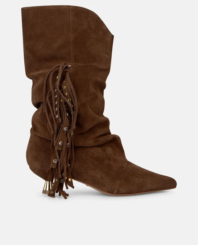 alma-en-pena-suede-stiefelette-mit-fransen-camel image 1