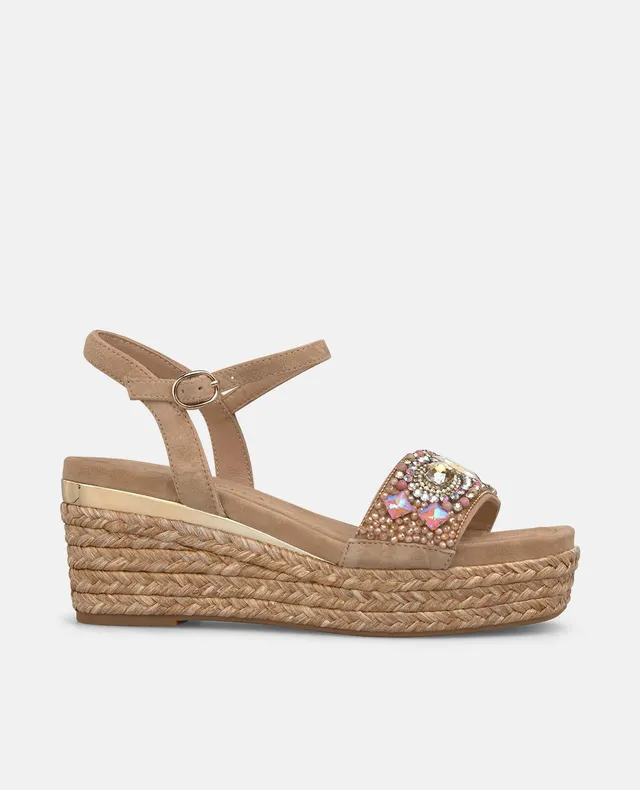 alma-en-pena-esparto-keilsandalen-arena-mit-strass-riemen-7-5-cm-keil image 1