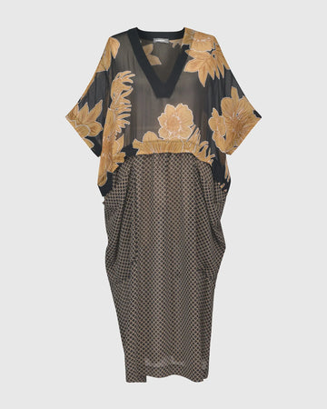 alembika-lanai-chiffon-shift-kleid-gold-midi image 7