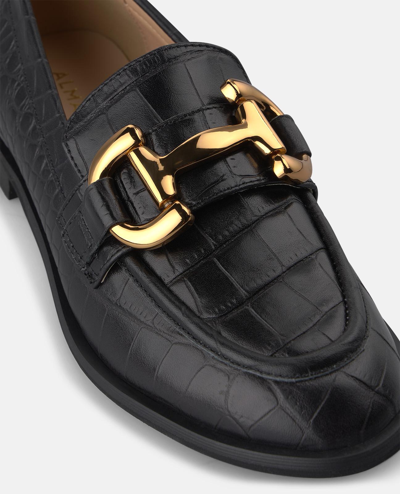 alma-en-pena-leather-loafers-damen-loafer-schwarz-aus-leder-mit-2-cm-absatz image 5