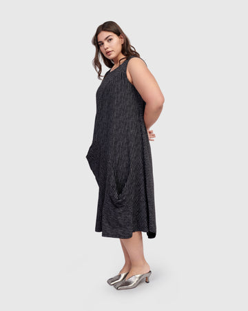 alembika-urban-sahara-midi-kleid-pinstripes image 7