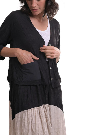 alembika-go-to-crinkle-cardigan-jacke-schwarz image 2