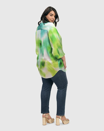 alembika-watercolor-oversized-bluse-azure-button-down image 2