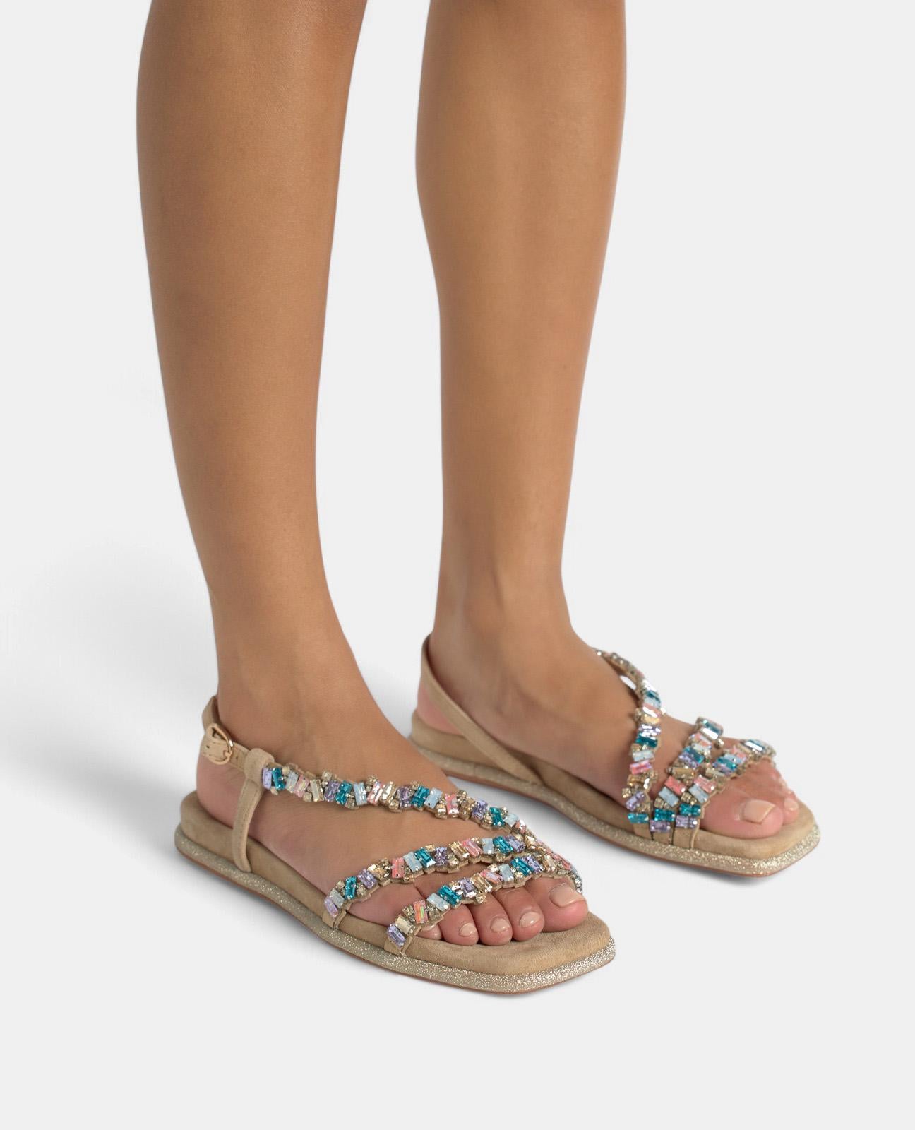 alma-en-pena-flat-sandal-with-jewel-straps-flache-schmuck-sandale-arena image 4
