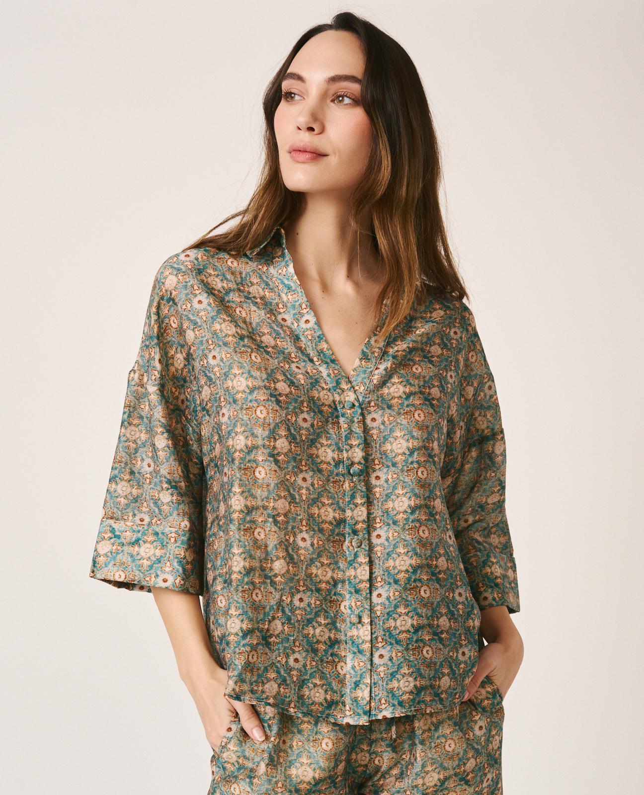 alma-en-pena-short-sleeved-shirt-kurzarm-bluse-geometrie-print image 4
