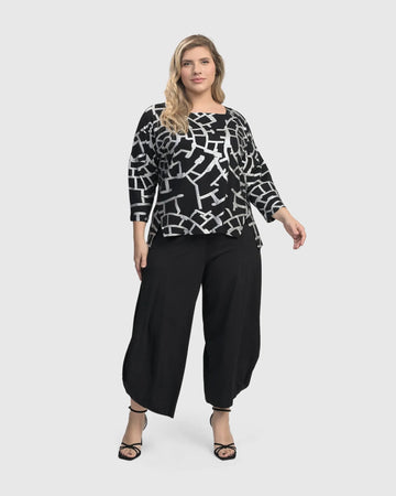 alembika-hypnotic-cutaway-boxy-top-damen-shirt-silver image 7