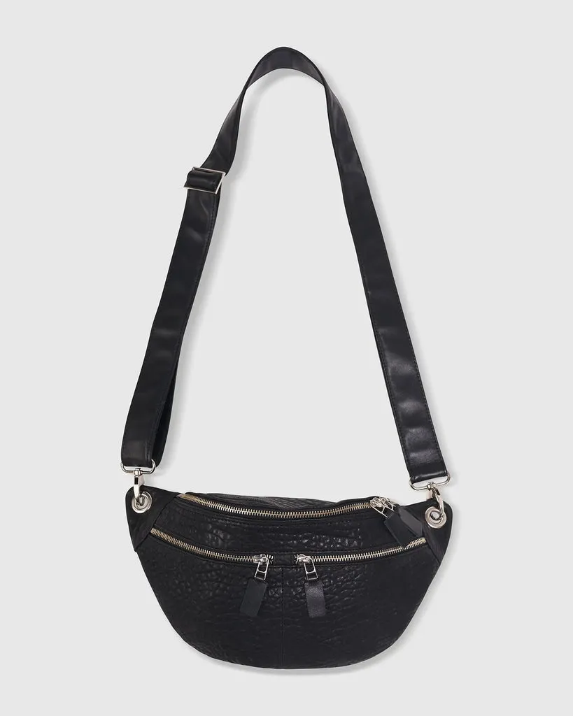 alembika-crossbody-sling-bag-black-strap-damen-ledertasche image 1