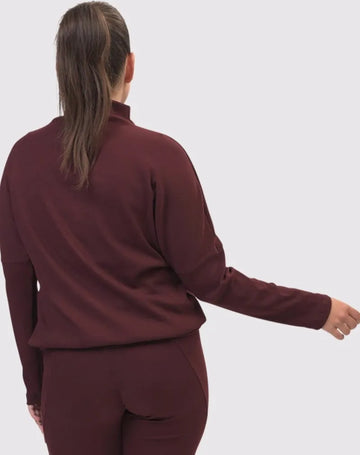 alembika-zen-drawstring-sweatshirt-wine-pullover image 4