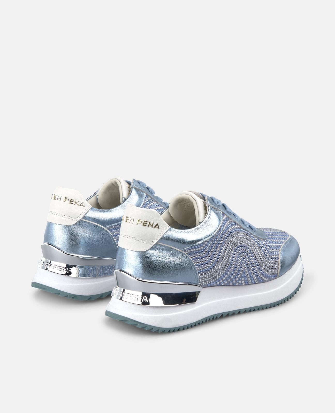 alma-en-pena-wide-platform-sneaker-metallic-blau-4-5-cm image 3