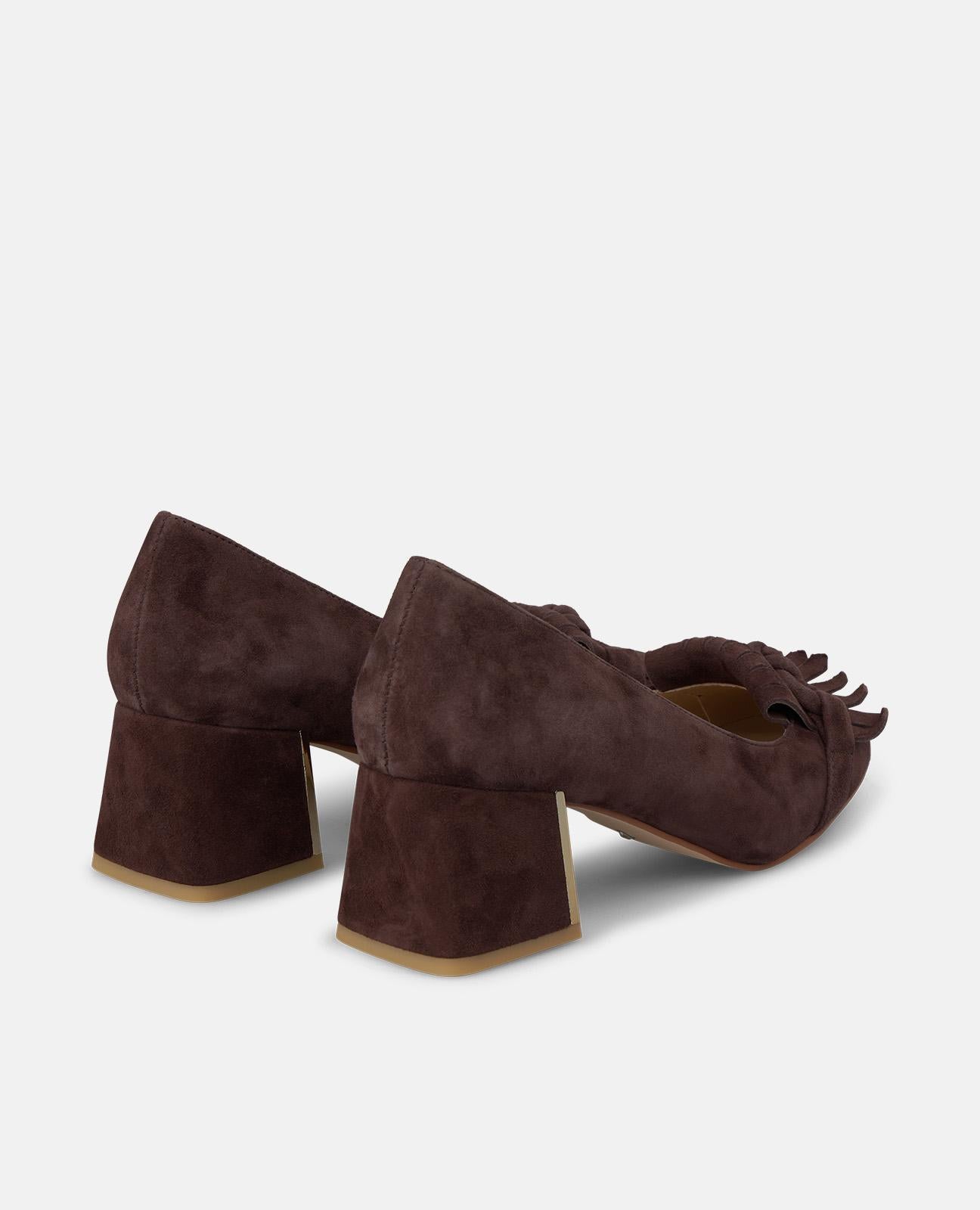 alma-en-pena-fransen-pumps-aus-wildleder-braun-mit-blockabsatz-5-5-cm image 3