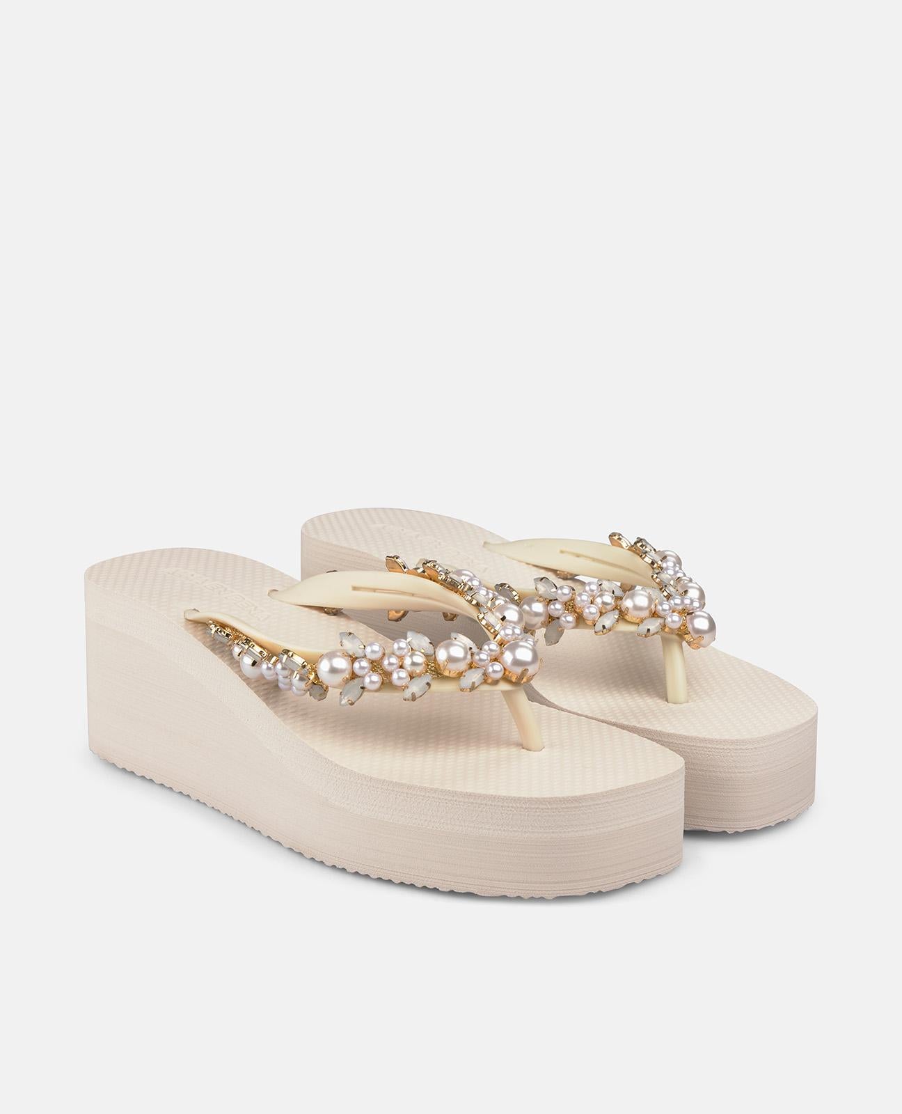 alma-en-pena-flip-flops-wei-mit-perlen-4-5-cm-sohle image 6