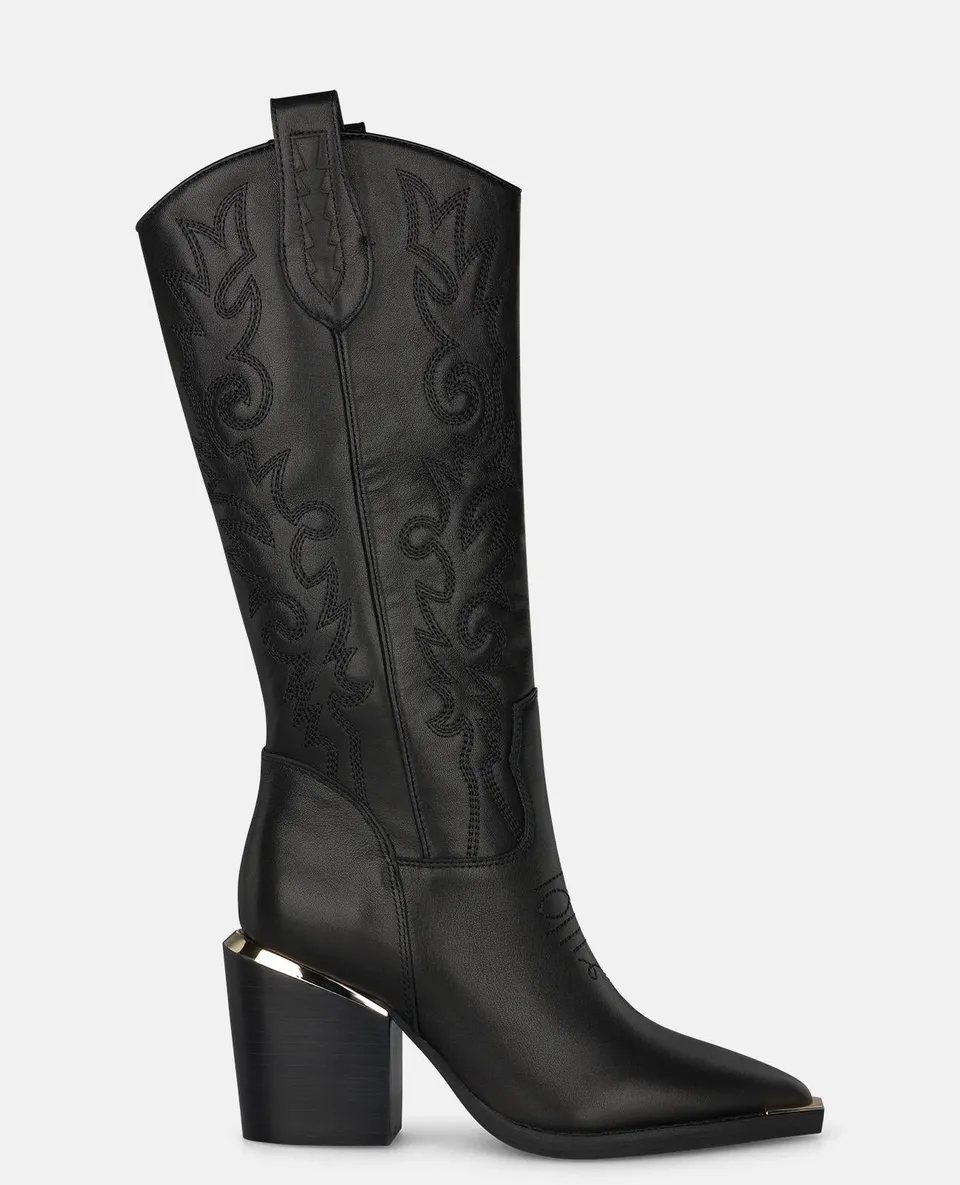 alma-en-pena-alfa-64077-cowboy-stiefel-nappa-schwarz-7-5-cm-absatz image 1