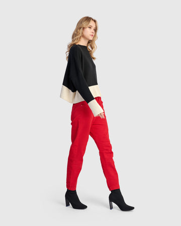 alembika-weekend-boyfriend-jogger-jeans-rot-damen-jogger-jeans image 8