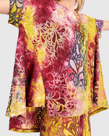 alembika-reverie-trapeze-top-raspberry-gold image 3