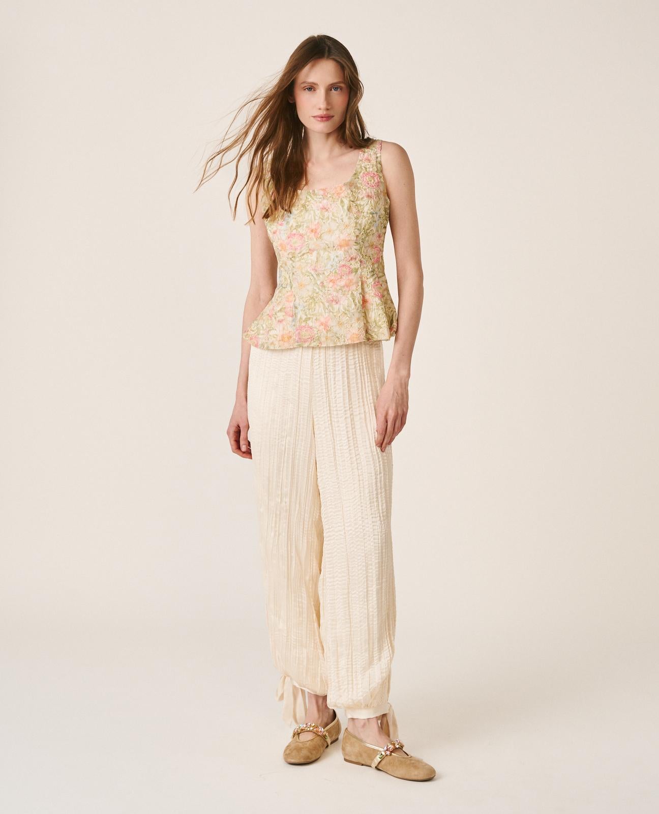 alma-en-pena-rmelloses-top-mit-blumendruck-und-peplum-gr-n image 6