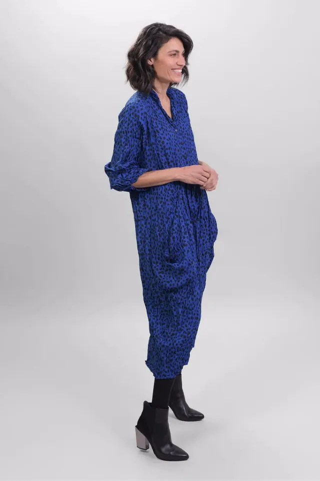 alembika-simone-cocoon-kleid-kobalt image 1