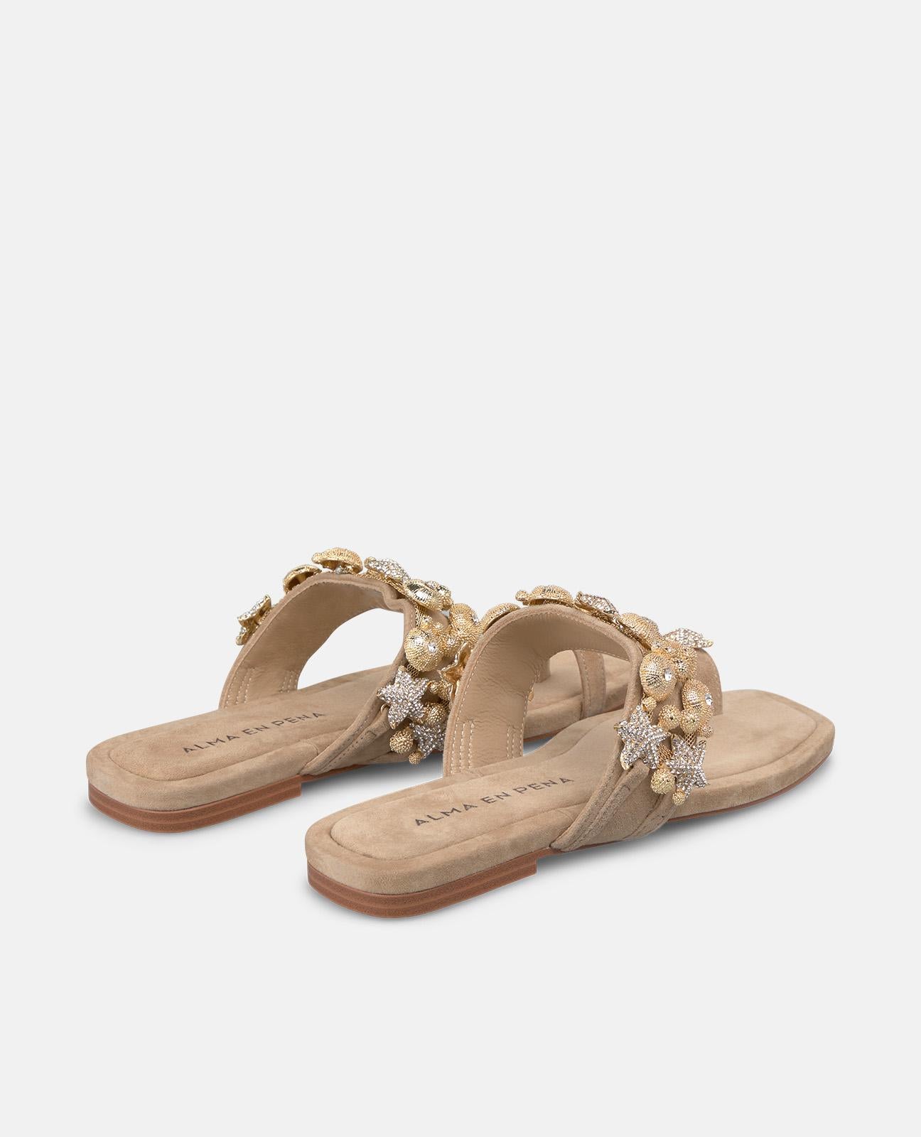 alma-en-pena-flache-sandalen-arena-strass-1-cm image 3