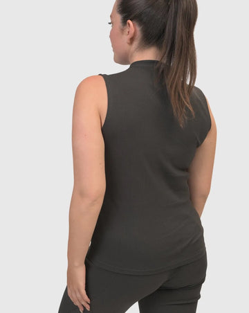 alembika-asana-high-neck-top-tanktop-charcoal image 3