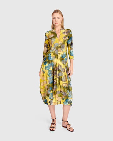 alembika-saffron-cocoon-kleid-gold-ocean-dots image 6