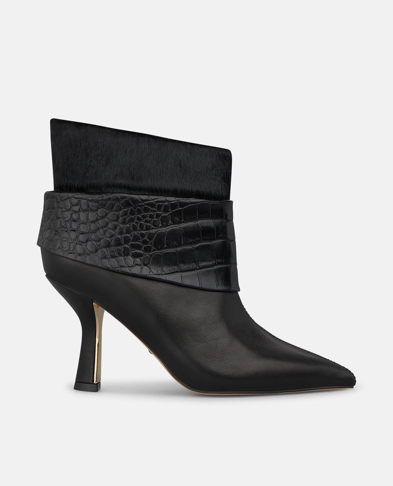 alma-en-pena-suede-stiefeletten-animal-print-schwarz image 1