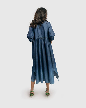 alembika-luz-ombr-trapeze-maxi-dress-denim image 2
