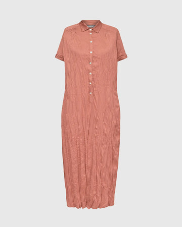 alembika-crinkle-maxi-shirtdress-coral-hemdblusenkleid image 7