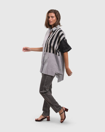 alembika-tao-trapeze-button-down-bluse-bars image 8