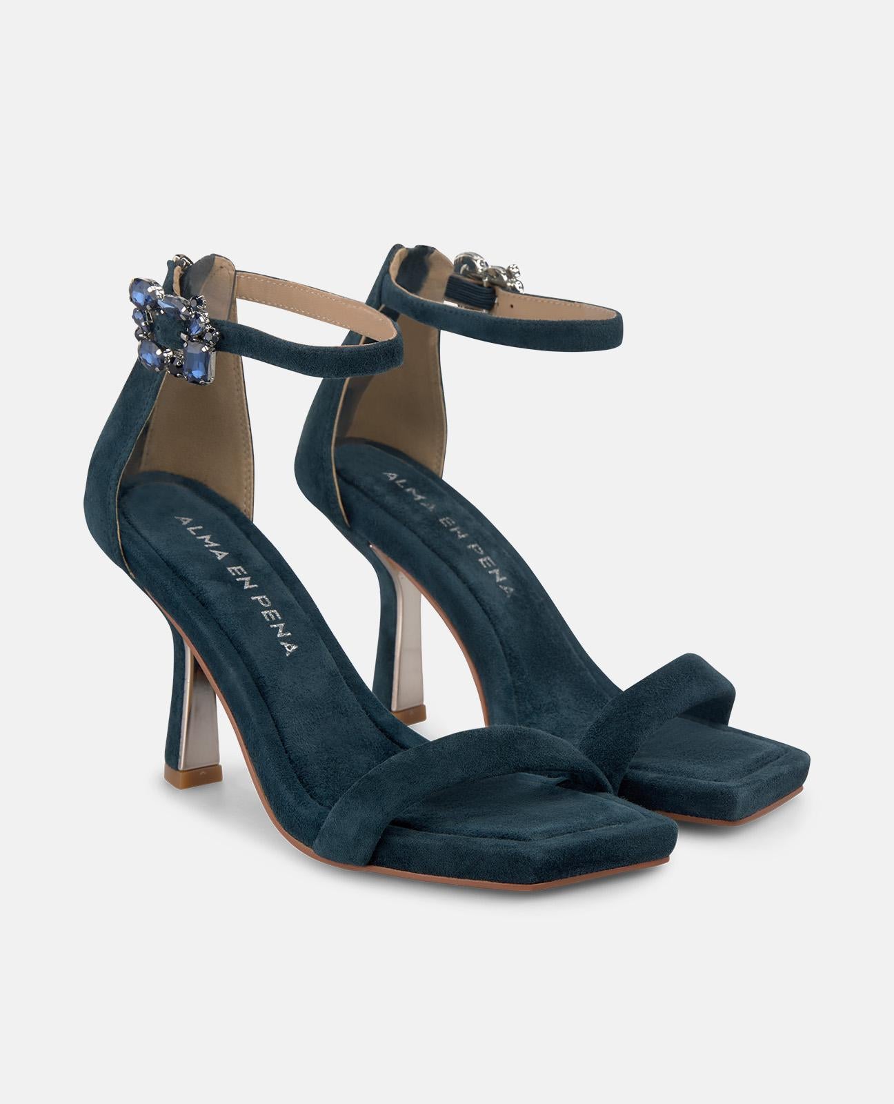 alma-en-pena-metallic-strap-heel-sandal-sandaletten-blau-9-cm image 2