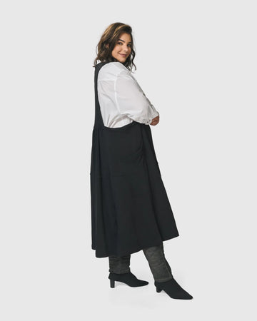 alembika-urban-button-down-pinafore-kleid-schwarz image 7