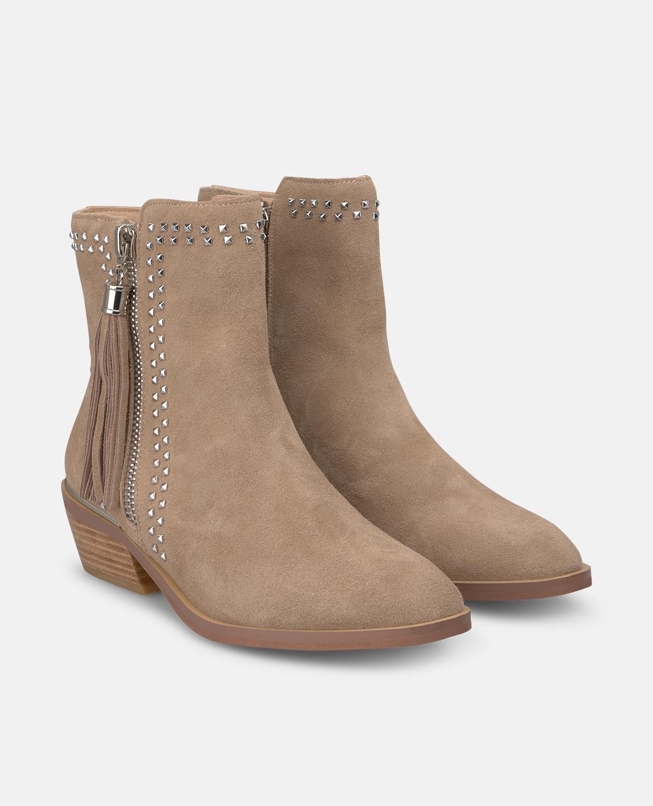 alma-en-pena-flat-tassel-bootie-flache-stiefelette-vison-4-5-cm image 2