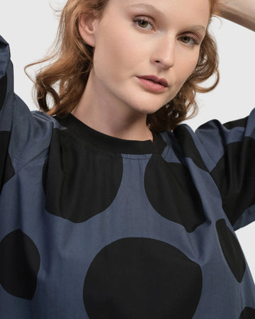 alembika-urban-angelica-dots-tee-blusentop-navy image 3