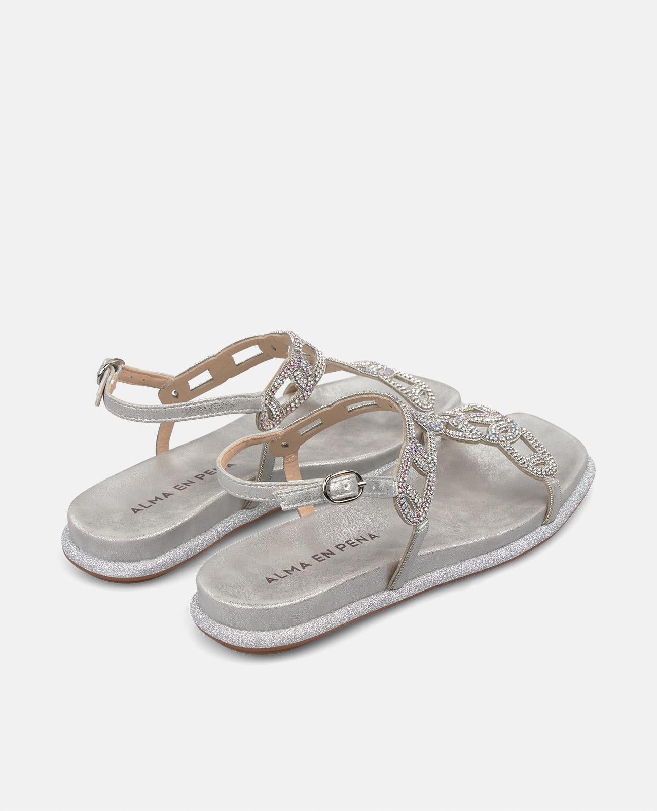 alma-en-pena-strass-riemen-flatsandalette-silber-2-cm image 3