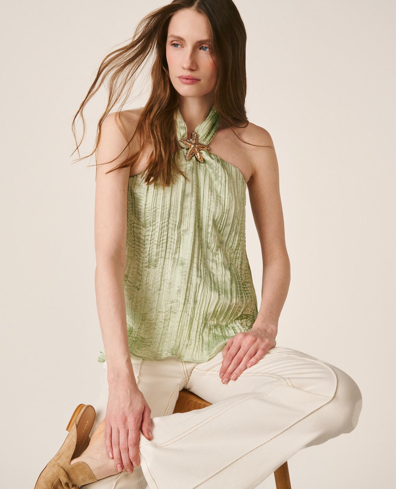 alma-en-pena-starfish-blouse-neckholder-bluse-gr-n-s image 2