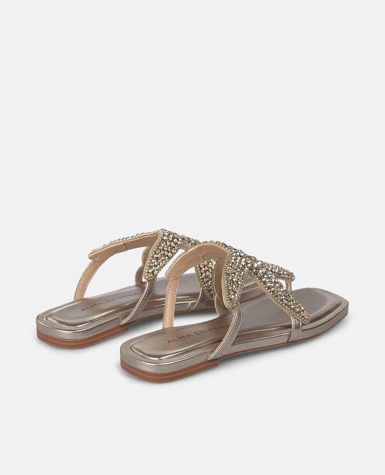 alma-en-pena-star-flat-sandale-metallic-bronze-mit-stern image 3