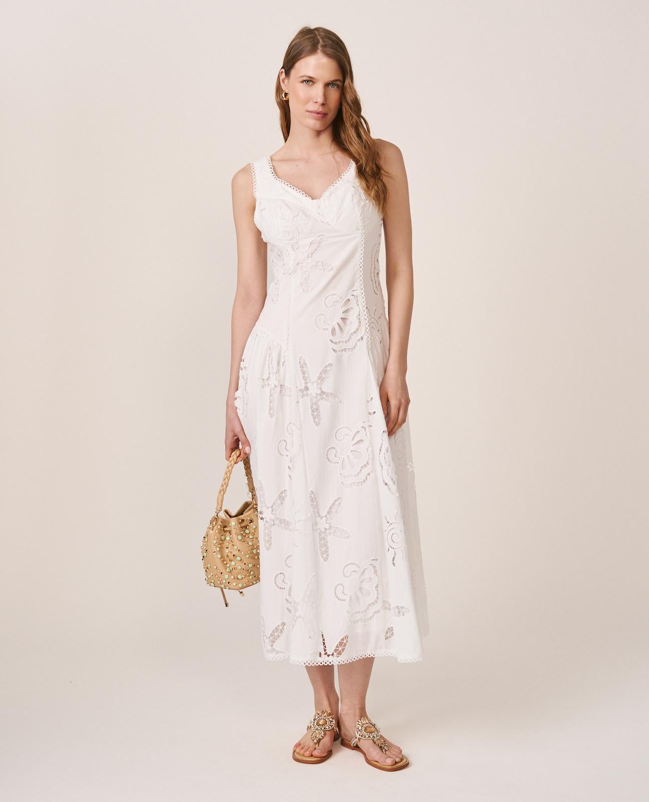 alma-en-pena-midi-straps-midikleid-mit-v-ausschnitt image 1