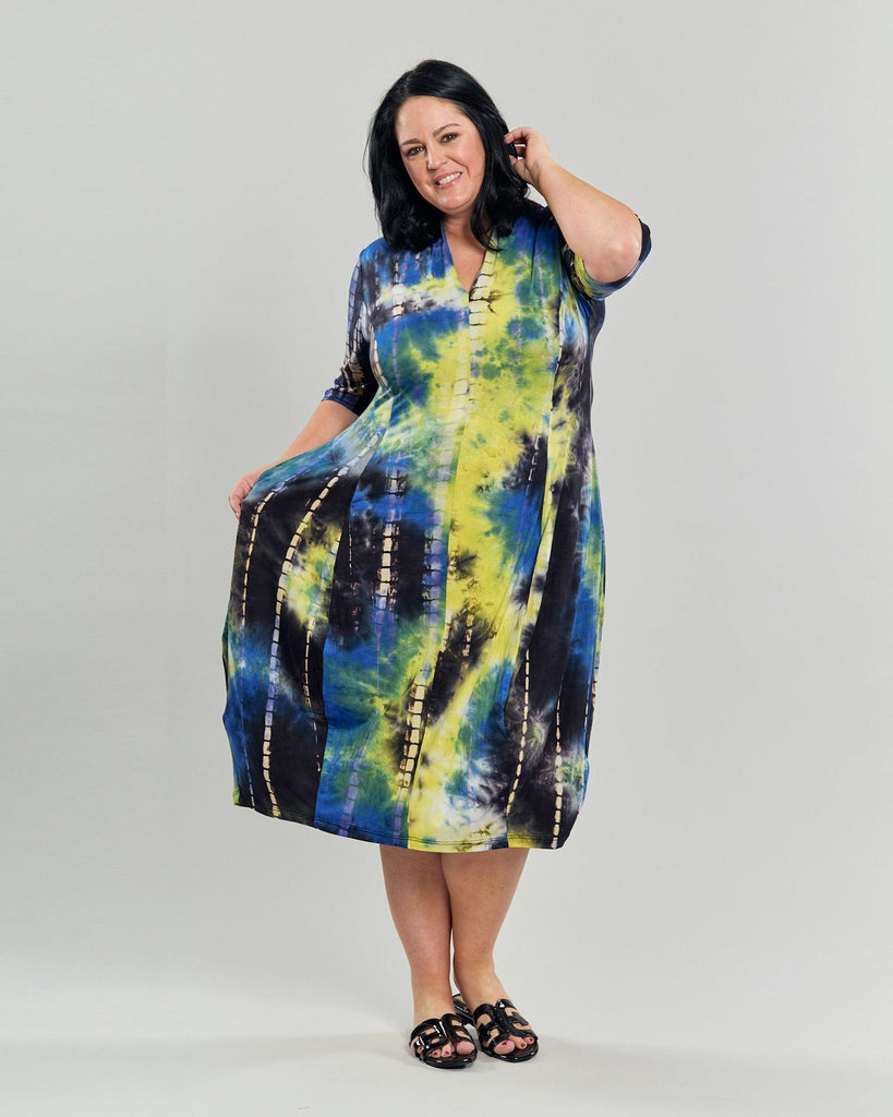 alembika-carla-cocoon-midi-kleid-tie-dye image 1